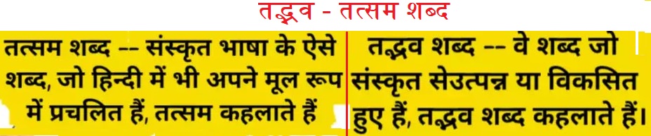Tadbhav-Tatsam PYQs from RO/ARO Exam